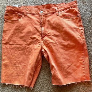 Levi's 511 Slim Cut-Off Shorts (Orange)(Size 42 waist)